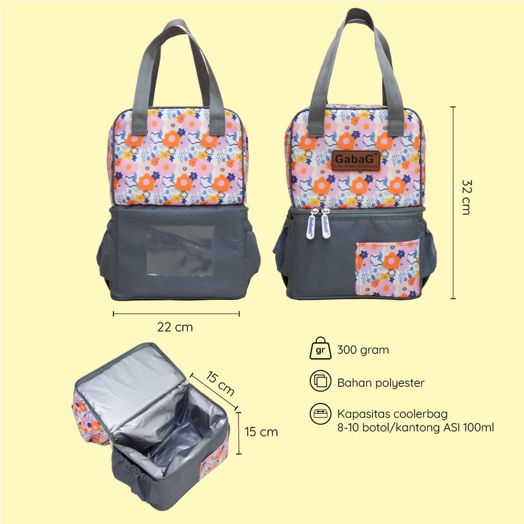 GABAG POP SERIES - THERMAL BAG ASTER [FREE ICE GEL 2 PCS]