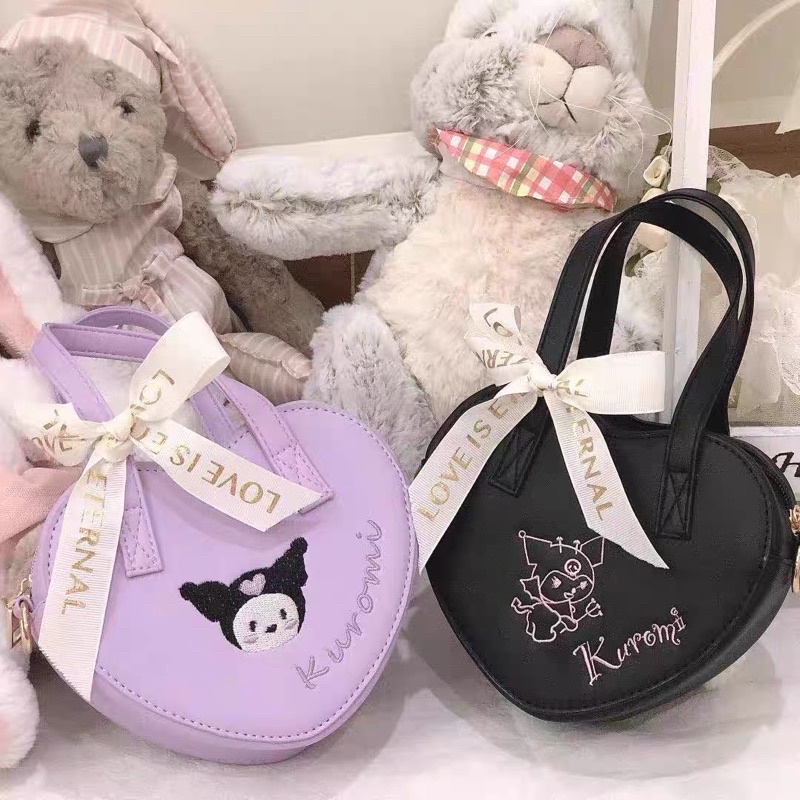 [ready stock] sanrio mini bag | tas kecil bentuk hati motif cinnamoroll my melody biru pink lucu aesthetic wanita gaya korea