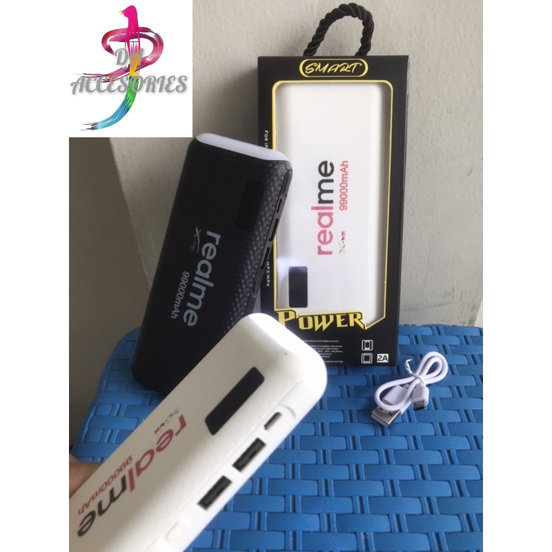 Powerbank Led light powerbank dual usb dua port 99000mah