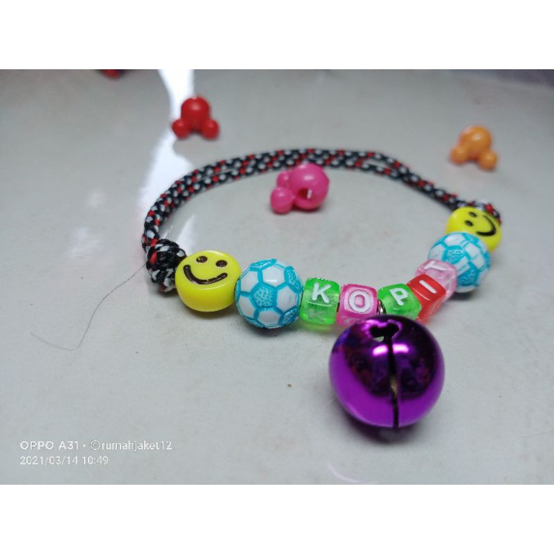 KALUNG KUCING CUSTOM NAMA LONCENG 1 /FREE NAMA/ KALUNG PERUSIK/TERMURAH LONCENG 12MM