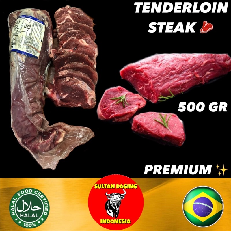 

DAGING STEAK TENDERLOIN (HAS DALAM) 500 GRAM IMPORT DARI AUSTRALIA/TENDERLOIN STEAK/STEAK TENDERLOIN