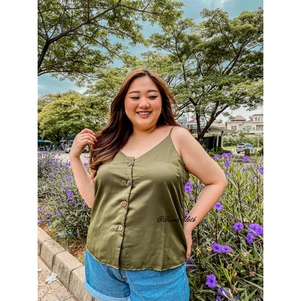 Uneed Cloth / TANKTOP WANITA POLOS / TENGTOP / TANKTOP JUMBO / TANGTOP / TANK TOP KANCING / LYLA XXL-7