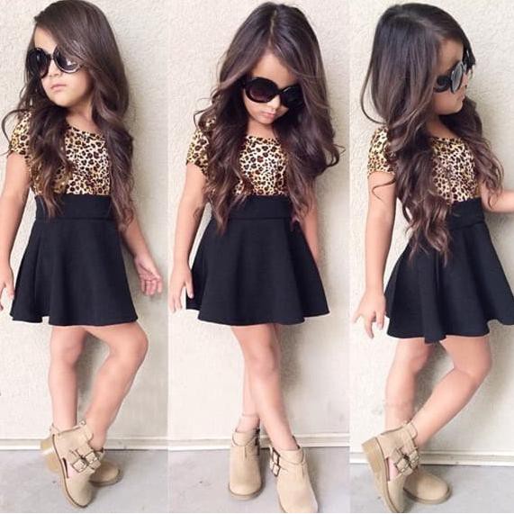 New Edition Pakaian Anak Perempuan Baju Anak Leopard Baby Korea Dress AF KID GC 13