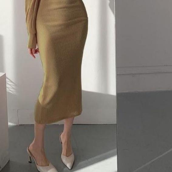 ➹ MDLV ~ DRESS ALIANNA PJ RAJUT DRESS RAJUT DRESS BODYCON DRESS RAJUT LENGAN PANJANG FASHION WANITA 