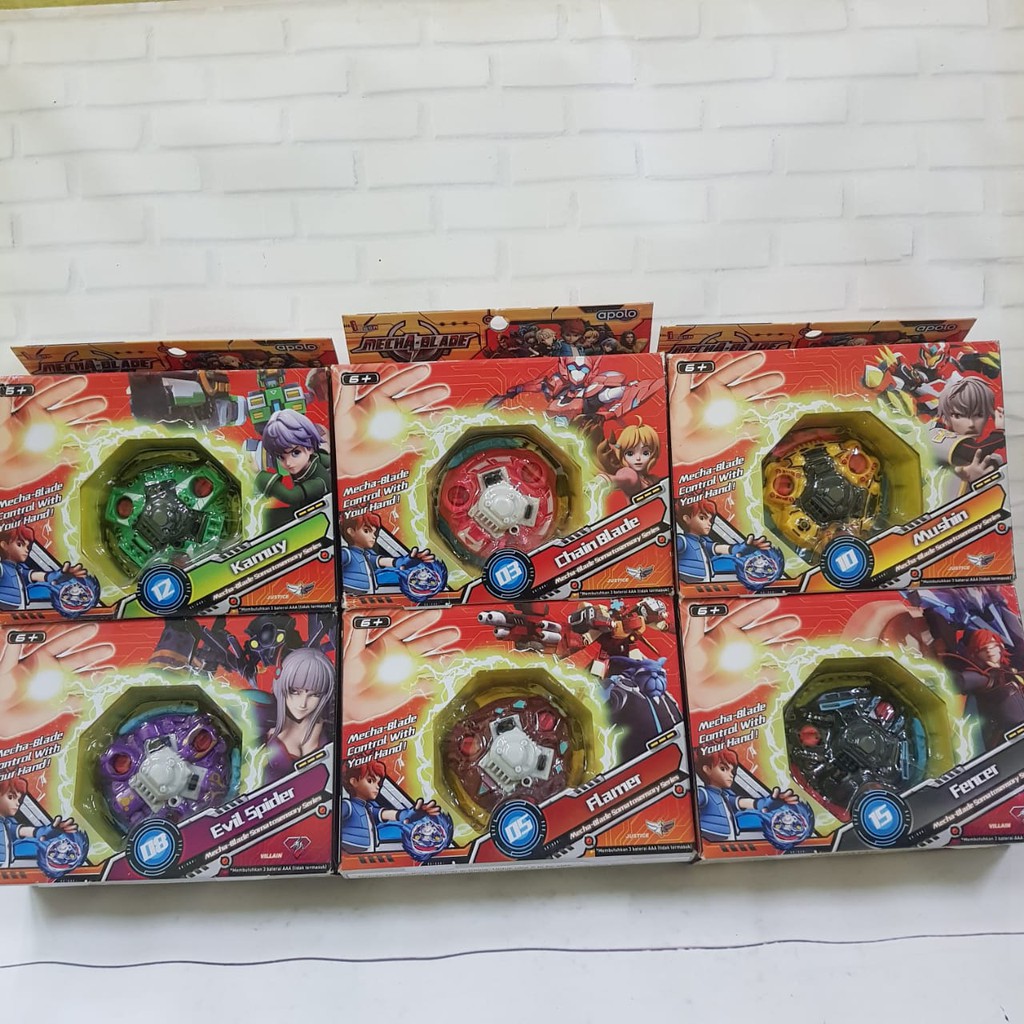 Mainan Gasing Sensor Mecha Blade