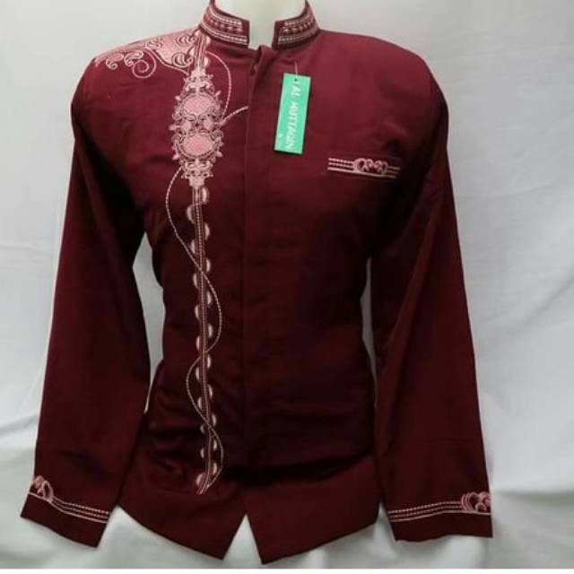 *KOKO TERBAIK*  Baju Jasko Jas Koko Merah Maroon Bordir Timbul