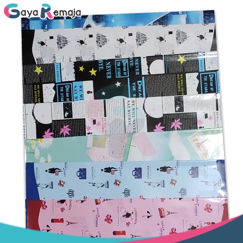 

Kertas Kado | Kertas Kado Kekinian | Bungkus Kado | kertas kado aesthetic | kertas kado murah premium