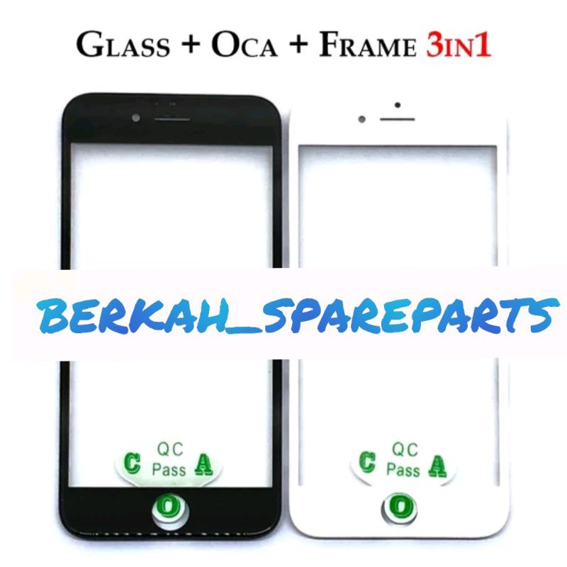 KACA DEPAN KACA LCD TOUCHSCREEN IPHONE 8 PLUS 8G PLUS - FRAME - OCA