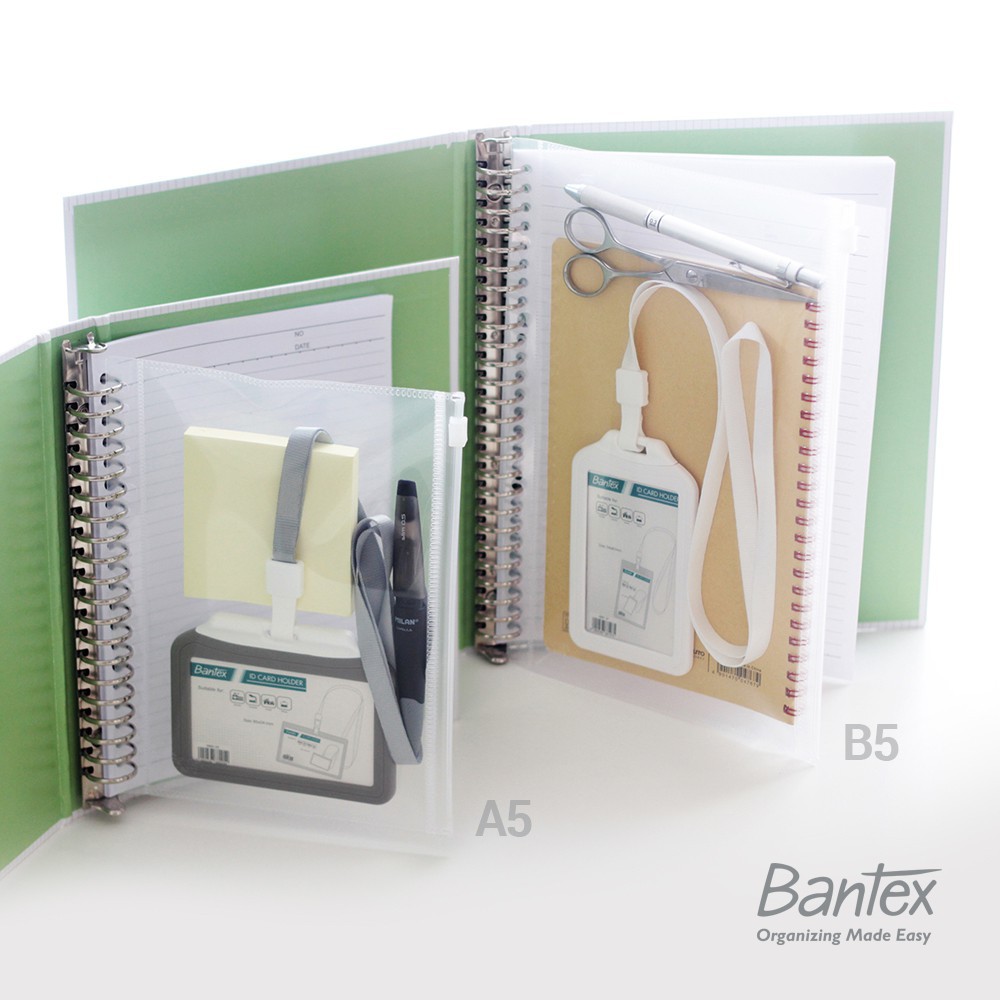 

Bantex Multiholes Zip Zipper Pocket for Binder A5 B5 8072 8073