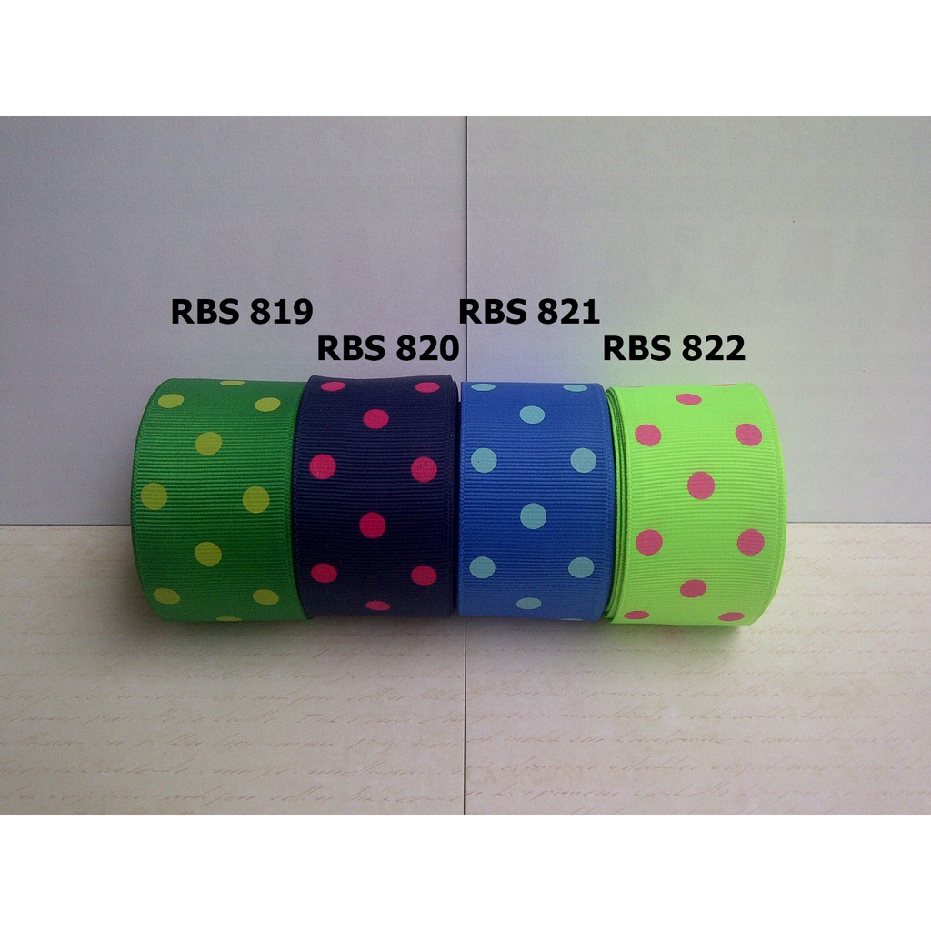 

[10 YARD] PITA GROSGRAIN MOTIF POLKADOT SALE RBS 819,820,821,822