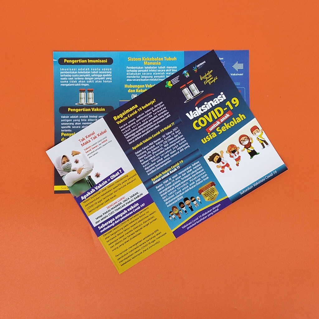 

Leaflet Vaksinasi Covid Anak Usia Sekolah - Leaflet Vaksin Anak Sekolah - Leaflet Covid-19 - Leaflet Vaksin Covid-19 Usia Sekolah