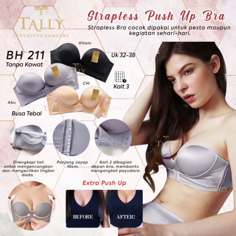 Bra Tally push up 211 tanpa kawat