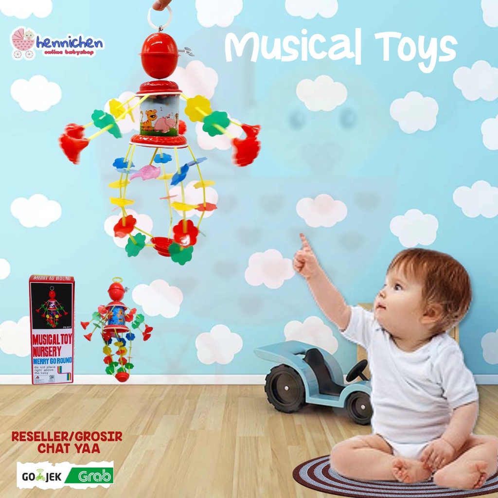 Mainan Anak Bayi Merry Go Round Musical Toys Krincingan bayi baby