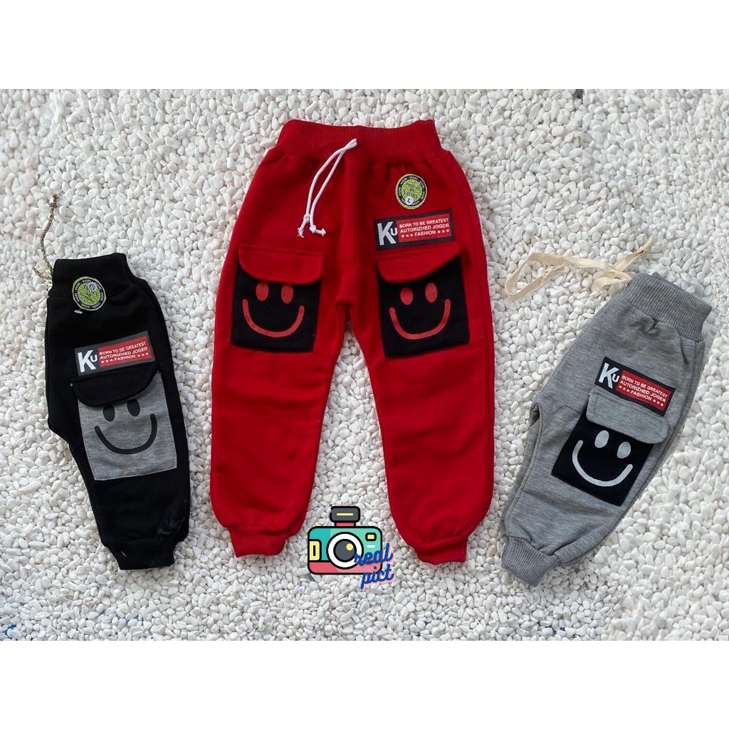 joger anak/training anak lucu smile FASHION murah ukuran S,M,L