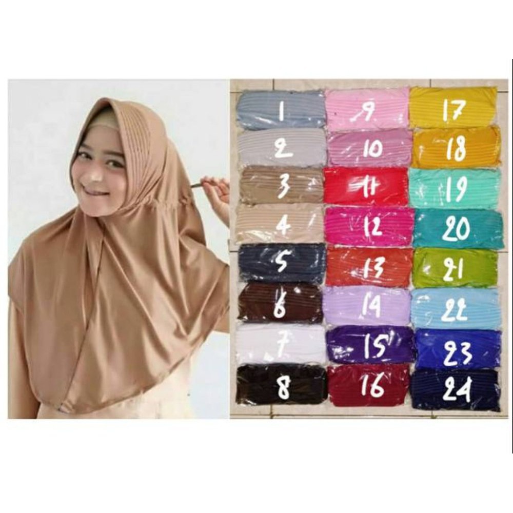 JILBAB INSTAN / JILBAB SERUT JOKOWI POLOS TERMURAH