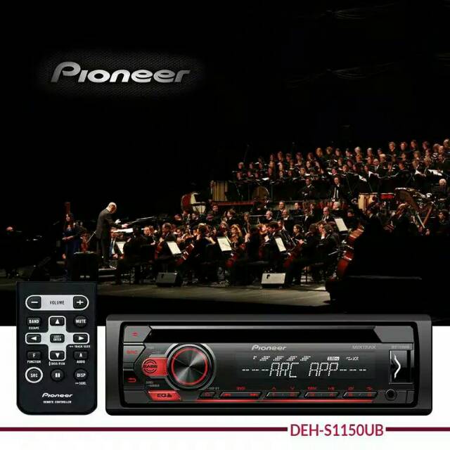 Single Din Pioneer DEH-S1150UB CD USB Mixtrax Android Music