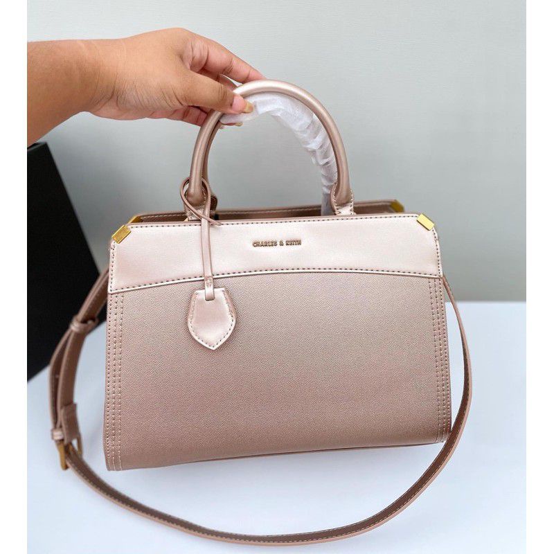 TAS CK METALLIC HANDLE BAG