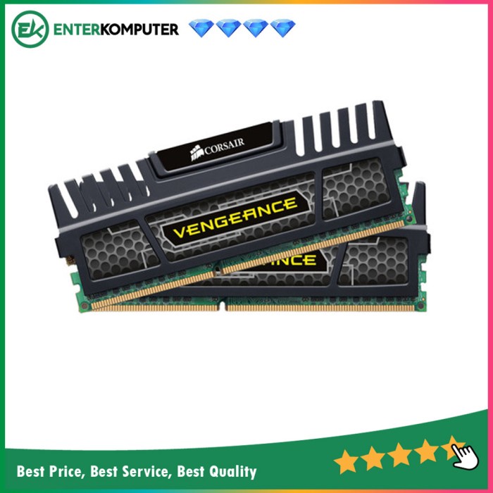 RAM Corsair DDR3 Vengeance Black PC12800 16GB CMZ16GX3M2A1600C9