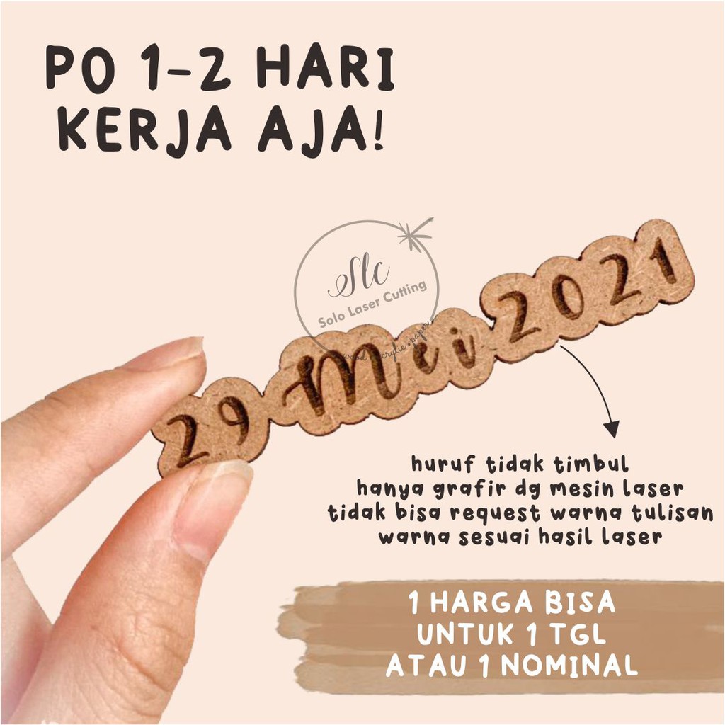 Nama kayu mdf | tanggal/nominal grafir cutting bahan mahar chipboard kayu | hiasan seserahan rustic rustik isi dekorasi pigura mahar frame hantaran seserahan pernikahan wedding mas kawin ukir kayu custom | bentuk tanggal nominal mahar kawin