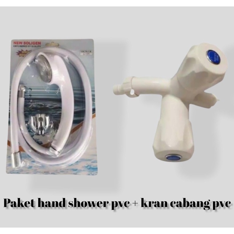 Paket hand shower pvc soligen sama kran cabang pvc s10 soligen