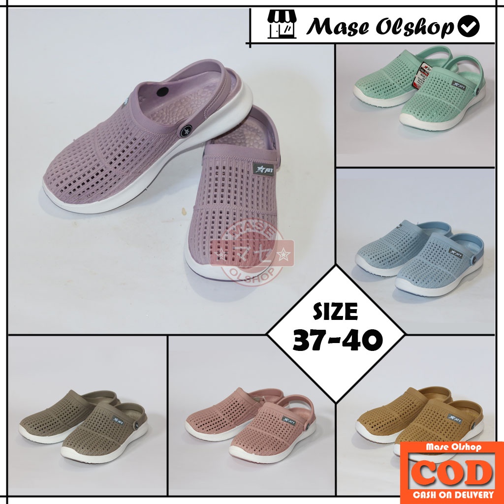 Sandal Sepatu Wanita Slip On Karet ATT MSW 562