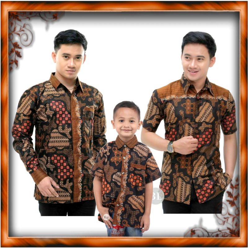 BAJU COUPLE AYAH ANAK MOTIF PULAU,BAJU BATIK KAPEL ANAK AYAH, KEMEJA BATIK ANAK DAN AYAH