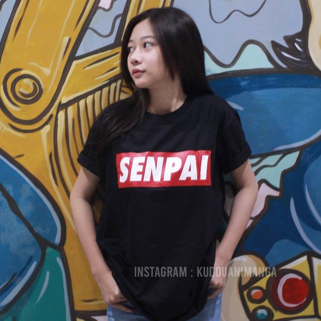 Tshirt Senpai Supr*me Logo Kanji Japan Black Premium