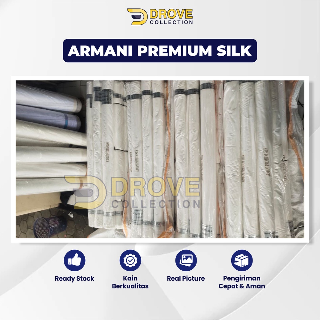 Kain Armani Silk Premium Bahan Per Roll 50 Yard