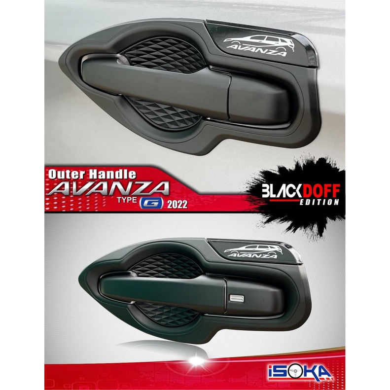 Cover Handle Outer Tank Cover All New Avanza VELOZ Xenia GR 2022 Hitam Carbon Black Doff Paket lengkap Tutup Bensin Pelindung Handel Pintu Auter Mobil Mobil Toyota Daihatsu Grand New 2021 2023