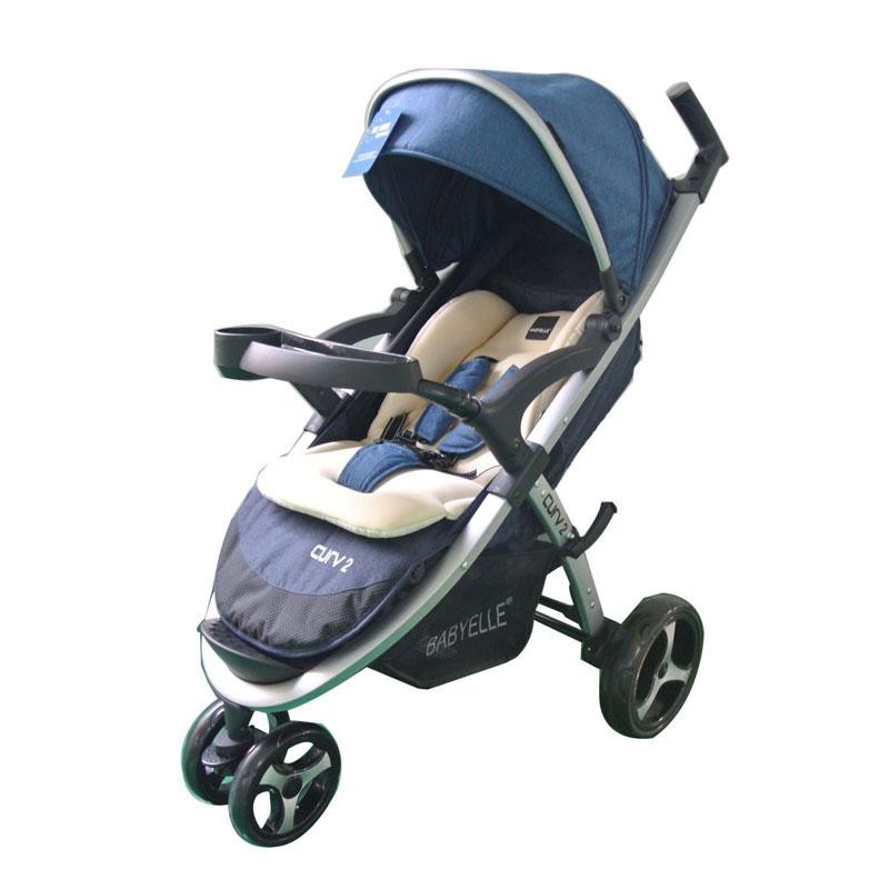 HARGA PROMO Kereta Dorong Bayi Stroller BabyElle S700 Curv 2 New Blue