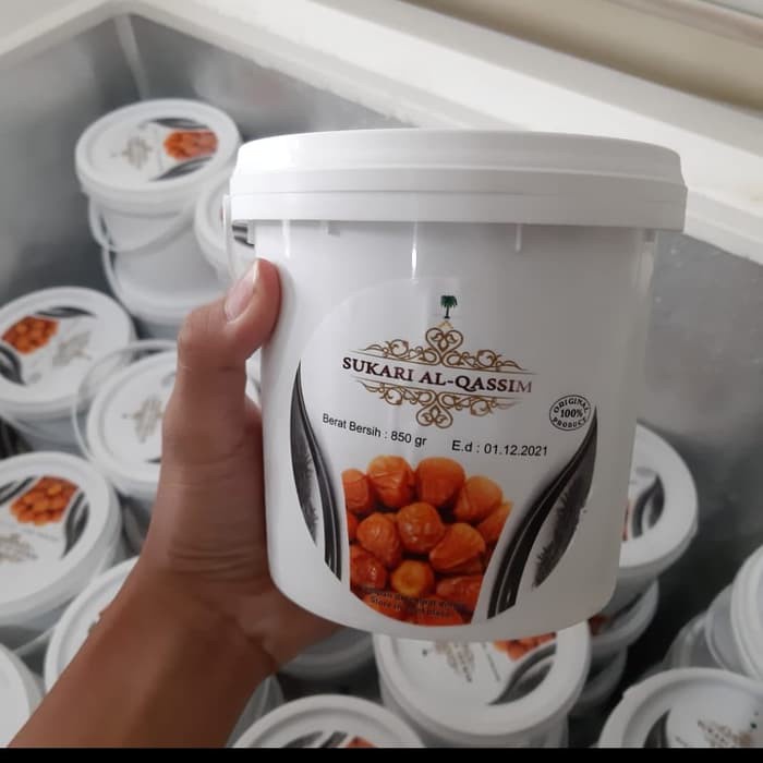 

BEST QUALITY KURMA SUKARI AL-QASSIM MADINAH (KURMA RAJA) KEMASAN EMBER (RUTHOB) 850gr (HARGA GROSIR)