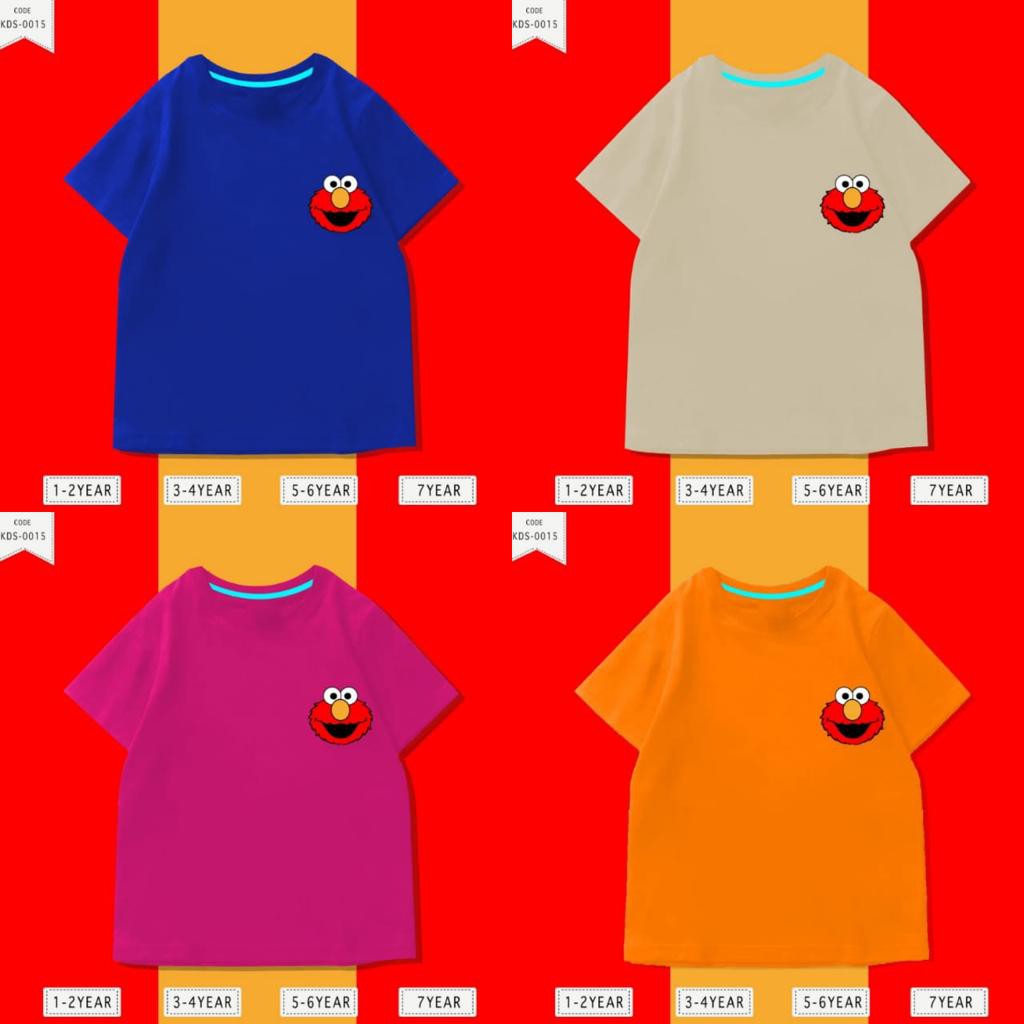 Baju Anak Elmo / Kaos Distro DTF Anak Laki Laki dan Perempuan / Unisex / Motif Kartun