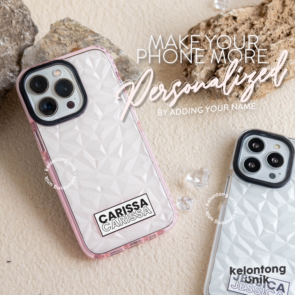 LANGSUNG KIRIM TANPA PO | (Seri 1) For iPhone - OMD! OH MY DIAMOND Case - Premium Case Custom Nama