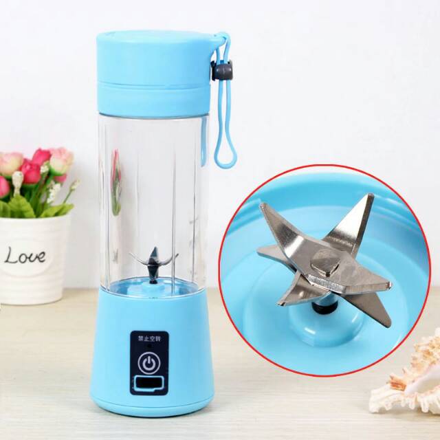 Jual GM BEAR PORTABLE BLENDER DENGAN 6 MATA PISAU 1009 LIGHT / BLENDER