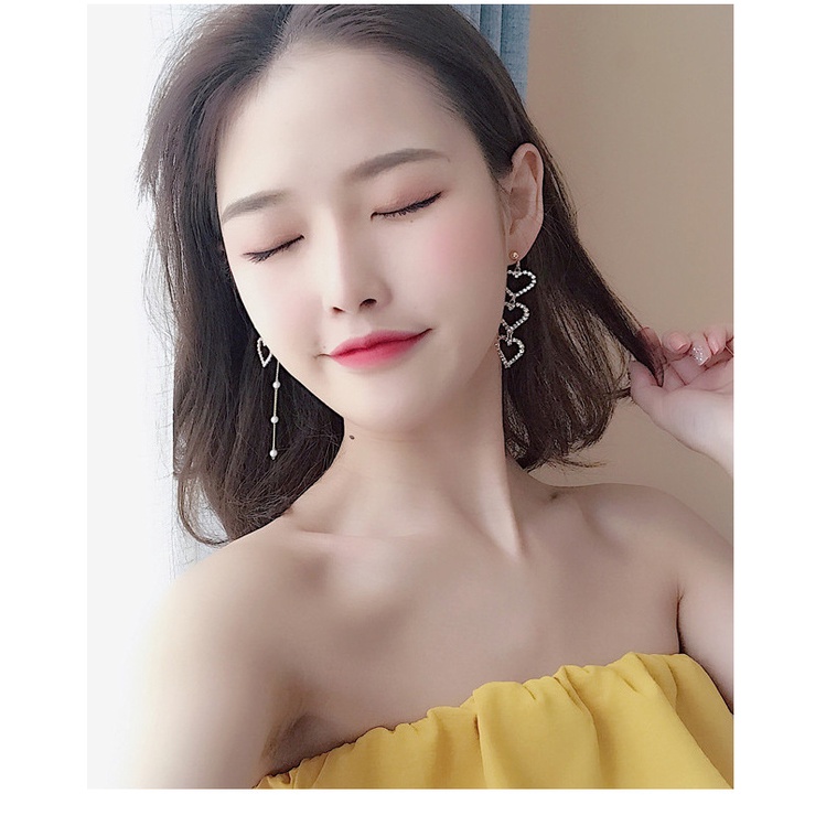 2020 baru berbentuk hati anting-anting wanita panjang anggun online influencer anting-anting kepriba