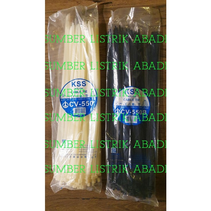 

[[COD]] Kabel Ties KSS CV 550 isi 100pcs (hitam/ putih) PRODUK TERBATAS Kode 430