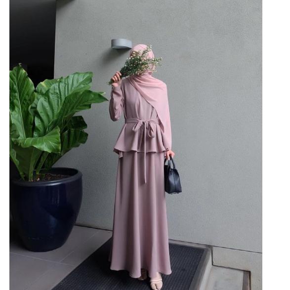 Dipesan ya--BISA COD | Bahan Sakila Premium | Nayla Set | Atasan + Rok | Muslim Remaja Busui Frendly