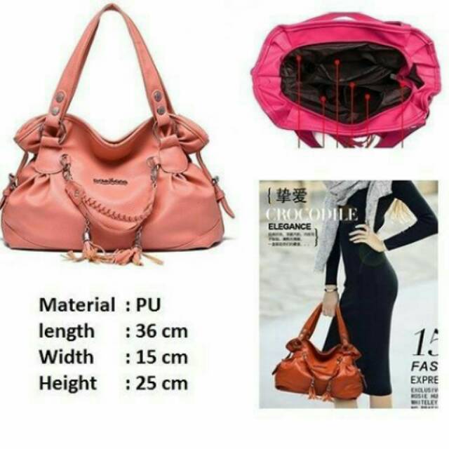 6631 PEACH GROSIR TAS IMPORT FASHION KOREA TERBARU