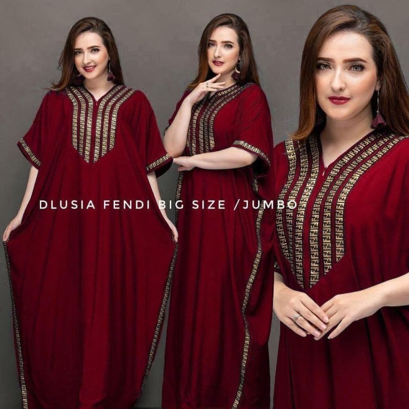 DASTER ARAB JUMBO LD 140 CM LOWO BIG SIZE BUMIL BUSUI FRIENDLY-Maroon