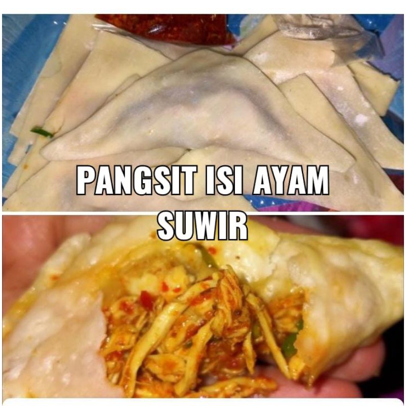 

makanan cemilan/#Pangsit Ayam Suwir #