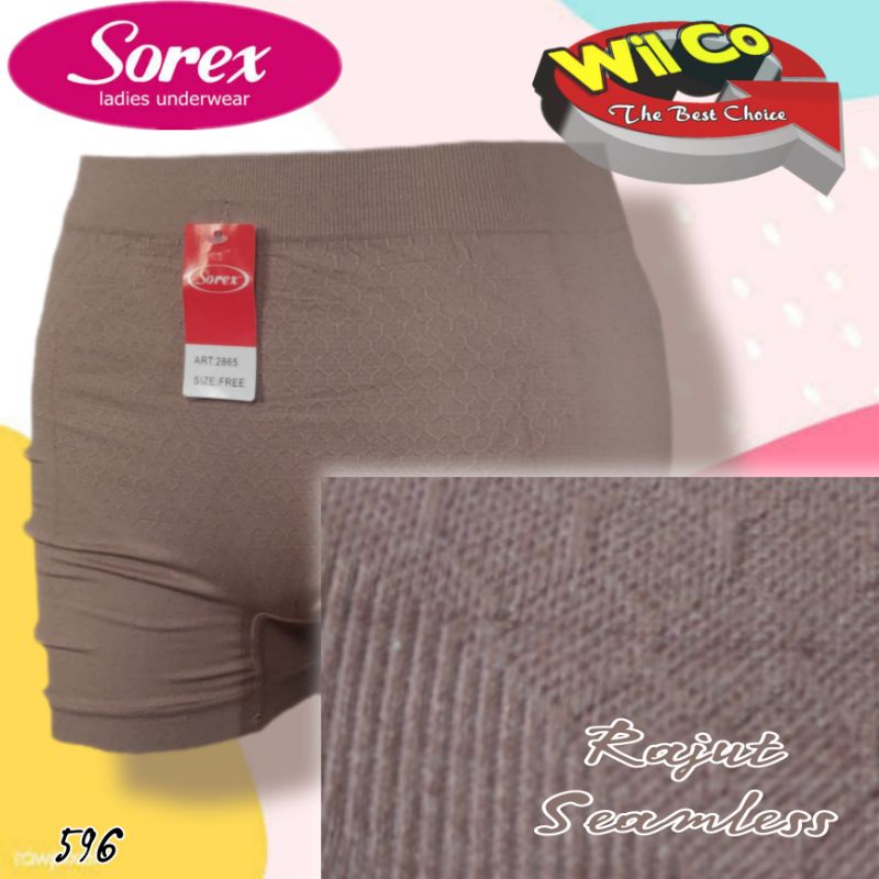 K596 - (Harga Per 1 Potong) SHORTPANTS CELANA DALAM STRETCH PENDEK WANITA SOREX RAJUT SEAMLESS FREE SIZE SETARA M - L