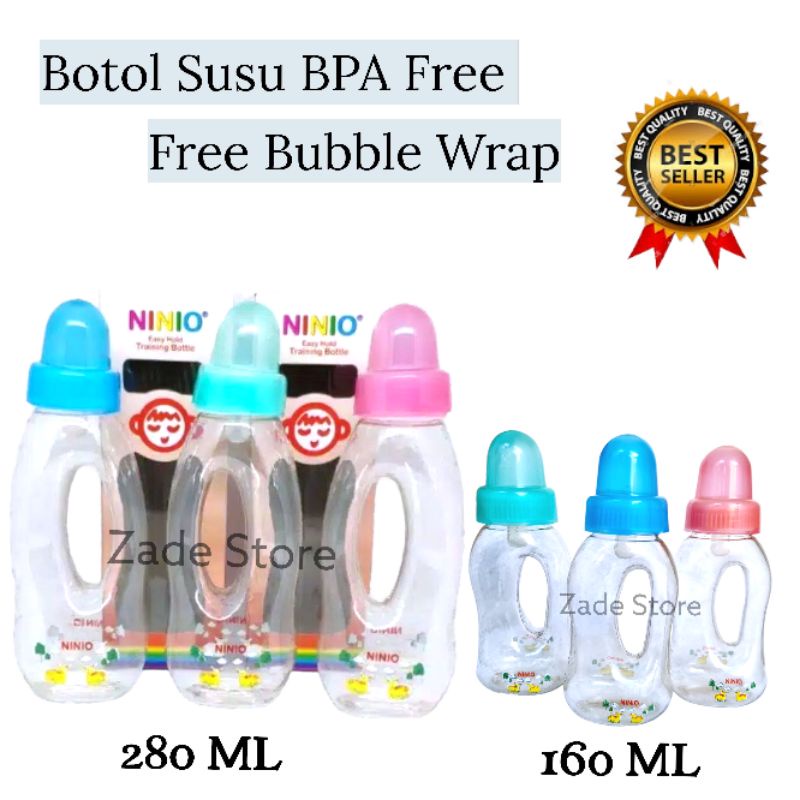 Botol susu Ninio BPA Free Model Donat 160ml 240ml  dot botol susu asi