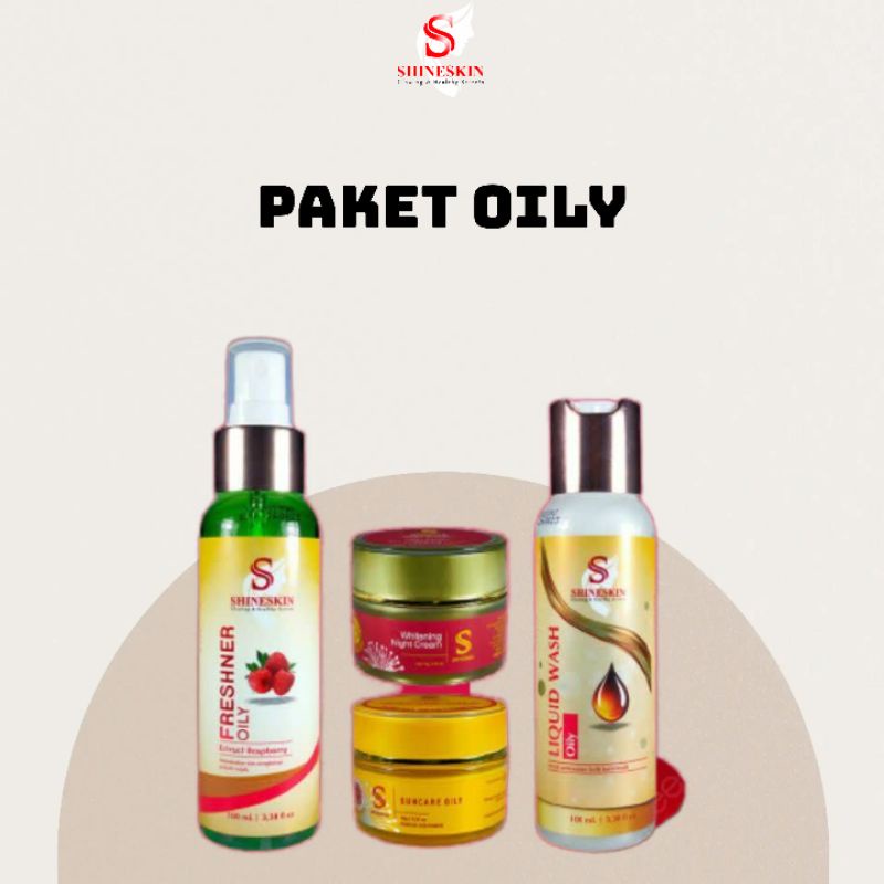 Shineskin whitening glow paket flek oily(kulit berminyak)