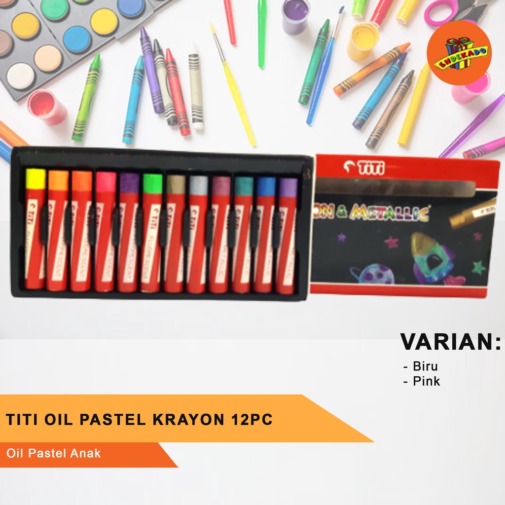 TITI OIL PASTEL KRAYON 12PC METALLIC - Oil Pastel Anak