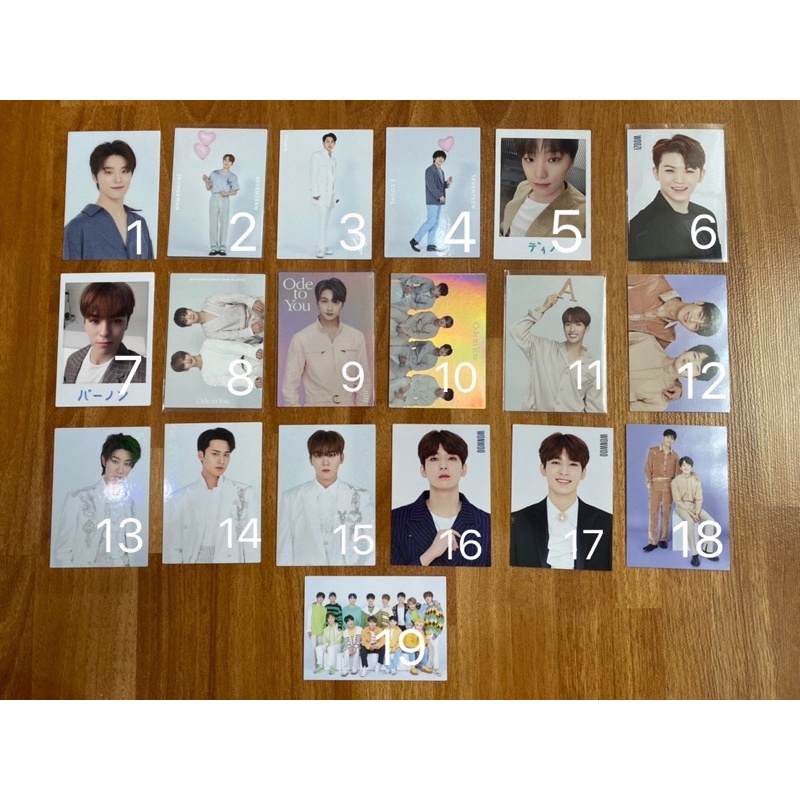 SEVENTEEN OFFICIAL PHOTOCARD TC TRADING CARD WONWOO MINGYU DK WOOZI SEUNGKWAN VERNON DINO JUN MEANIE