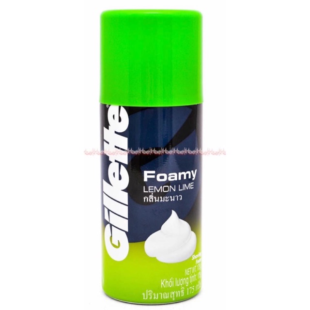 Gillette Foamy 175ml Lemon Lime Menthol Gilet Foam Gillete Foam Busa Cukur Pria Jenggot Kumit Gillet Foami Wangi Aroma Jeruk Mentol