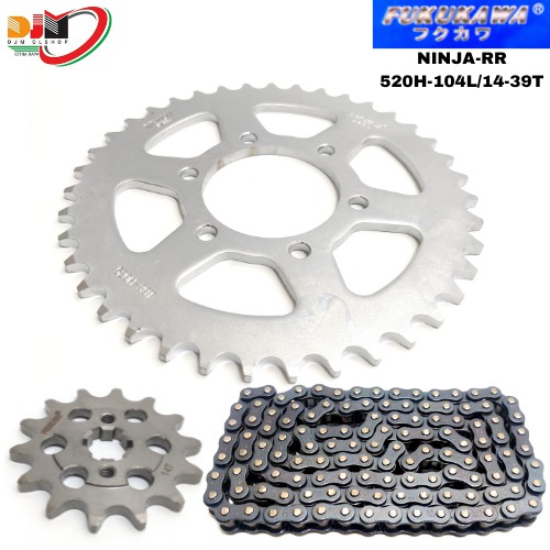 Gear Set Fukukawa KAWASAKI NINJA RR Rantai 520H-104L-39T-14T