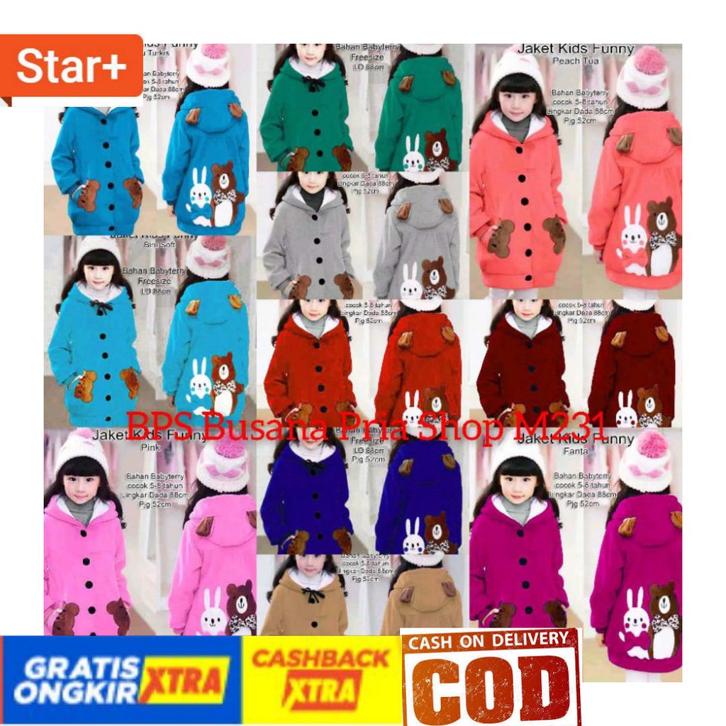 Buat Ulang Tahun Kado Anakanak Kartun Bergambar Bunga Cantik Bps Cod Jaket Anak Funny 5 7th Shopee Indonesia