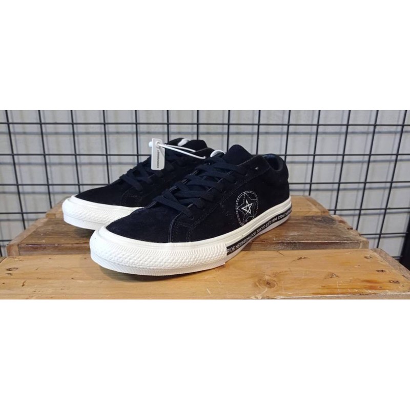 [BISA COD] CONVERSE ONE STAR X NEIGHBORHOOD BLACK BLACK ERGET