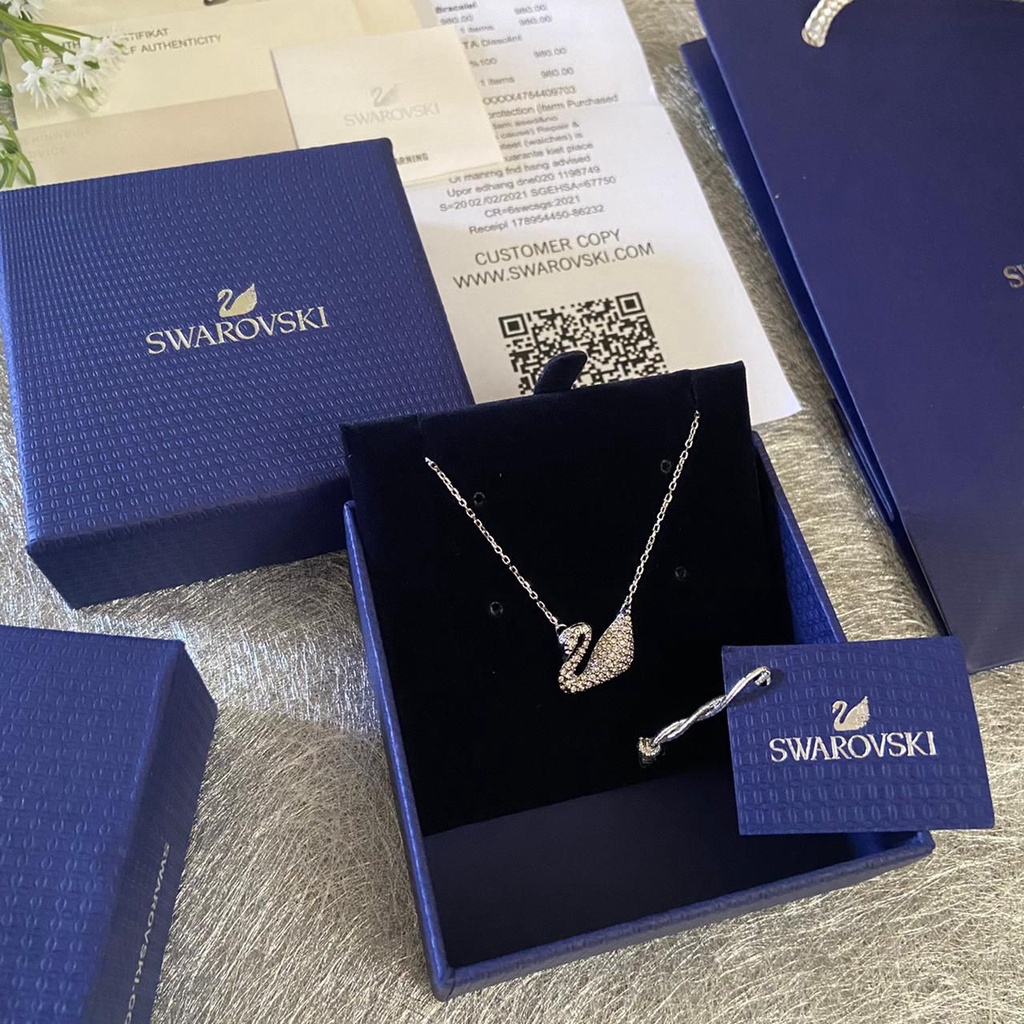 Kalung Swarovski - Swarovski Necklace - Swan necklace ORIGINAL